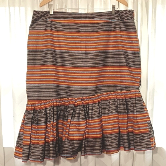 OFFURE Striped Assymetrical Skirt - Picture 2 of 7